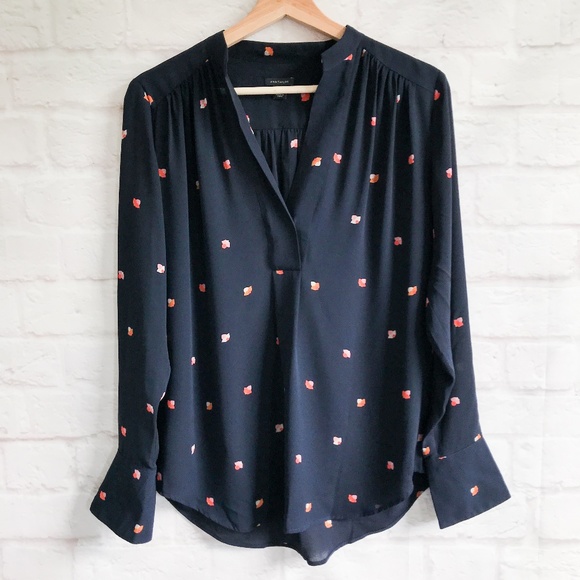 Ann Taylor Tops - Ann Taylor Geo V-Neck Blouse